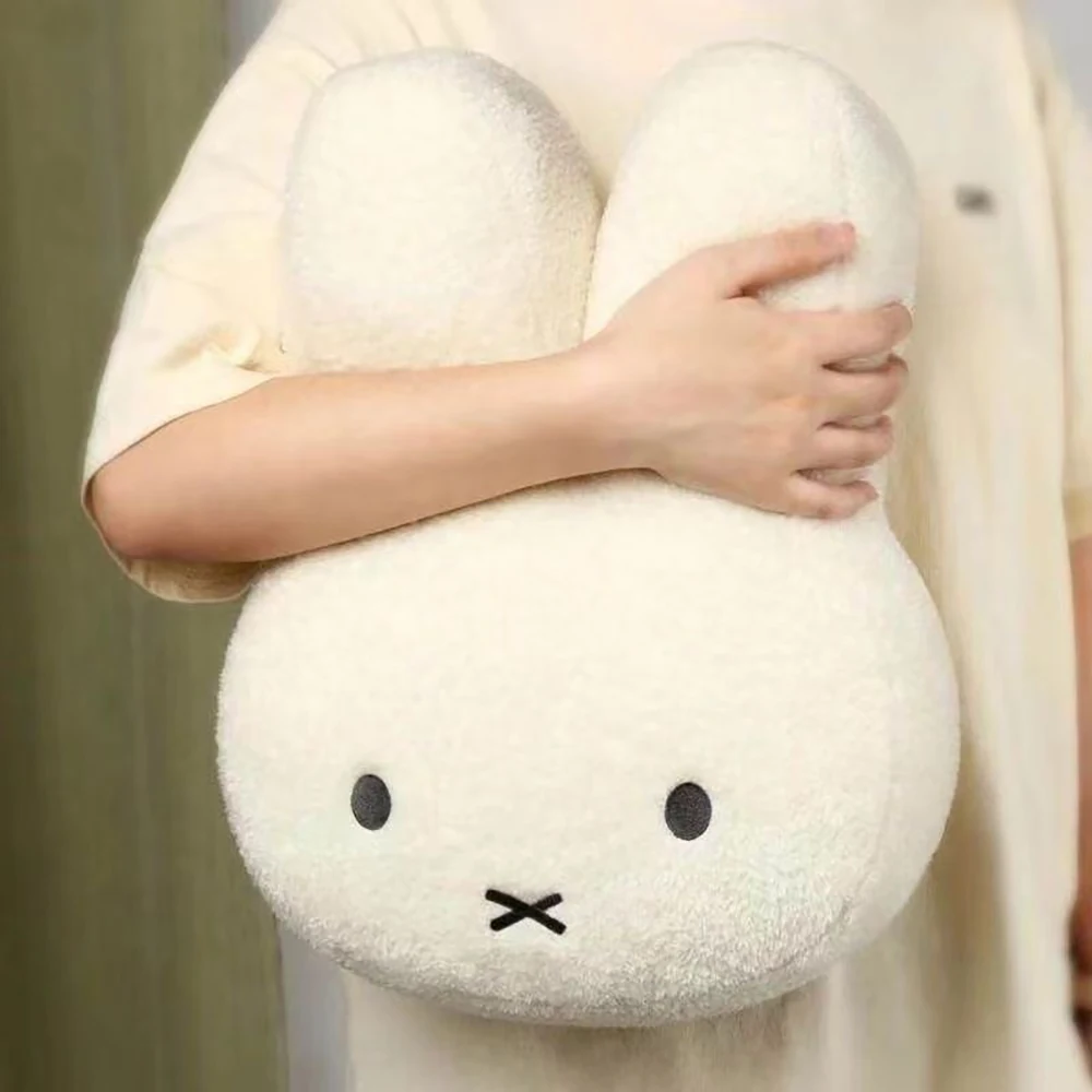 Kawaii Miffy Cute Plush Pillow Cartoon Rabbit Add Cotton High Quality Household Bedroom Simple Sofa Cushion Girl Festival Gift