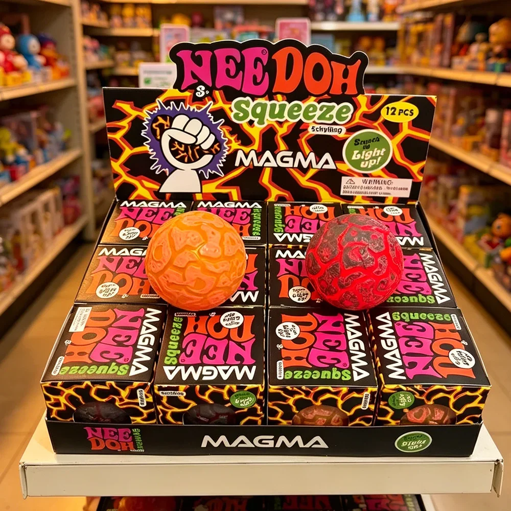 New Product NeeDoh Glitter Magma Ball Crunch Crunch Stress Relief Toy Squeeze Toy Nice Cube Sensory Toy for Adults gifts