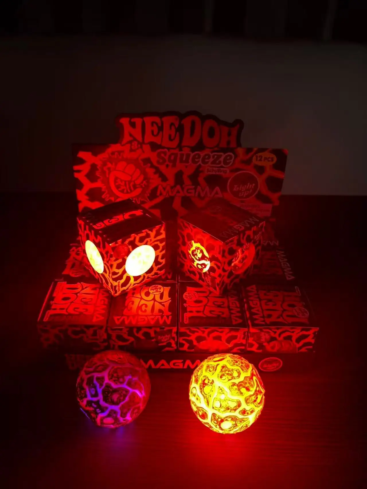 New Product NeeDoh Glitter Magma Ball Crunch Crunch Stress Relief Toy Squeeze Toy Nice Cube Sensory Toy for Adults gifts