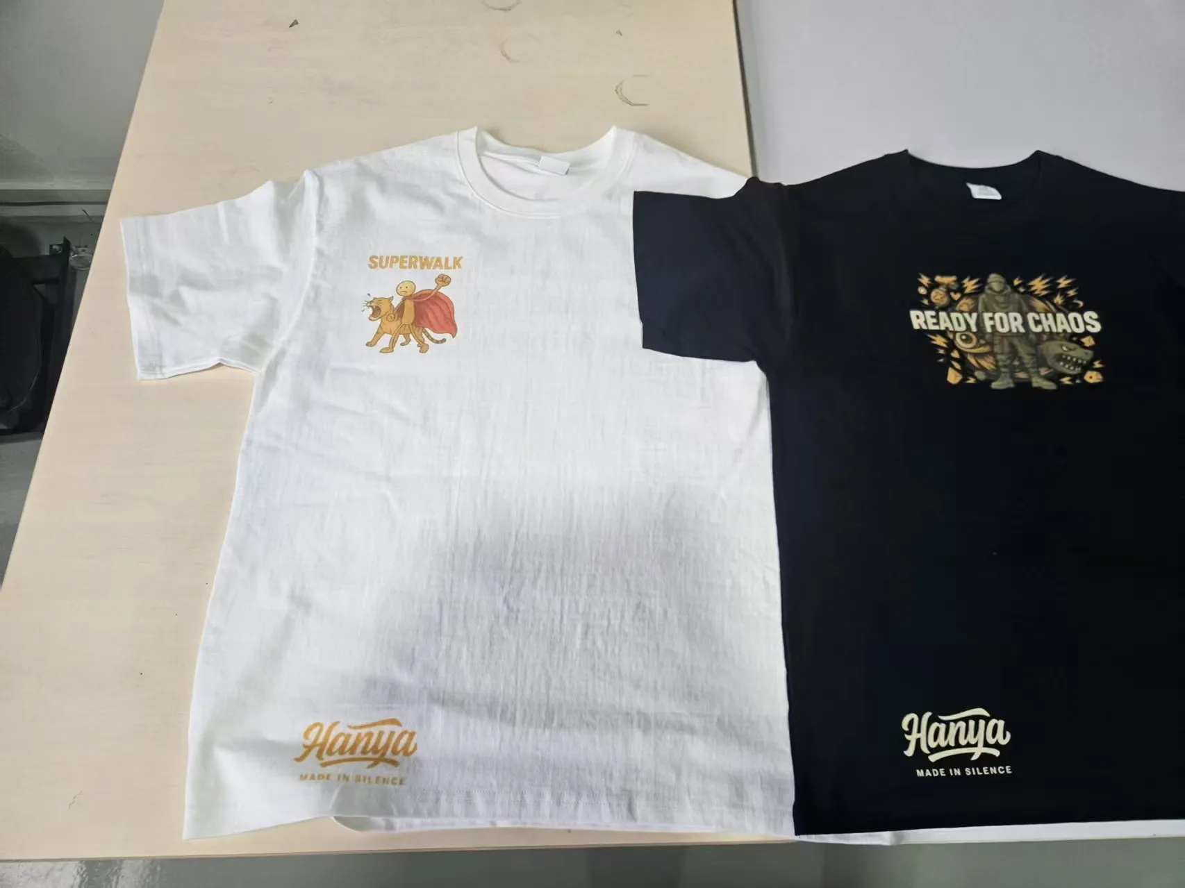 Customized T Shirt DTG Printing 300GSM 100% Cotton Mens T-shirts High Quality Loose Casual Women Tees Personalized Top Workwear