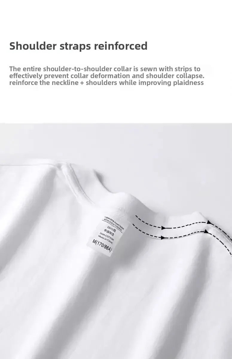 Customized T Shirt DTG Printing 300GSM 100% Cotton Mens T-shirts High Quality Loose Casual Women Tees Personalized Top Workwear