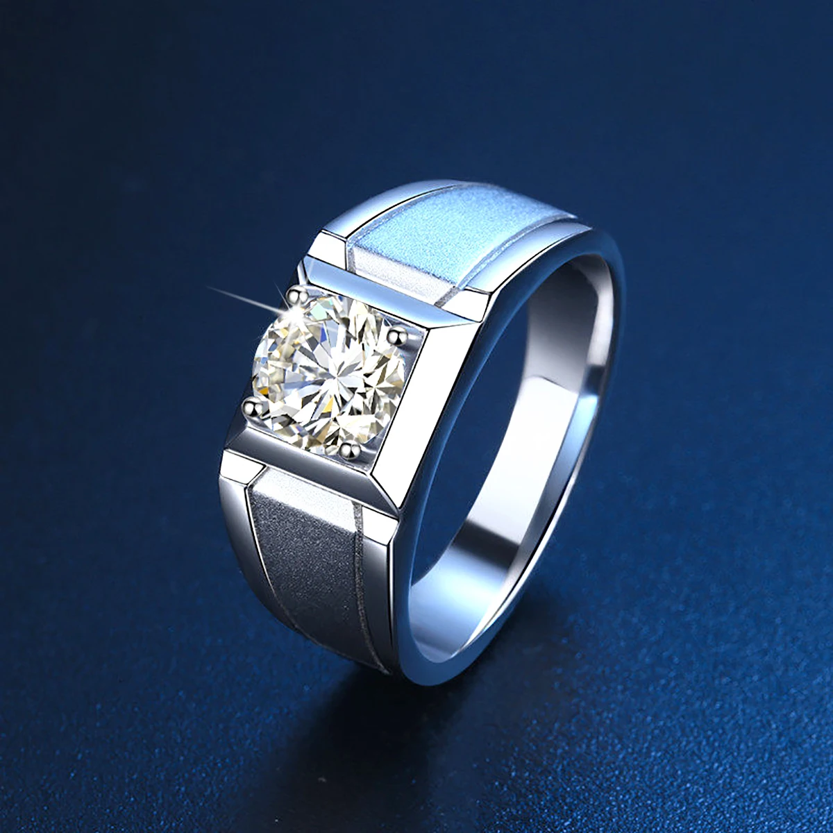 2 Carat Moissanite Rings For Men 925 Sterling Silver White Gold Plated Engagement Wedding Mens Jewellery 2025 Trend Gift Male