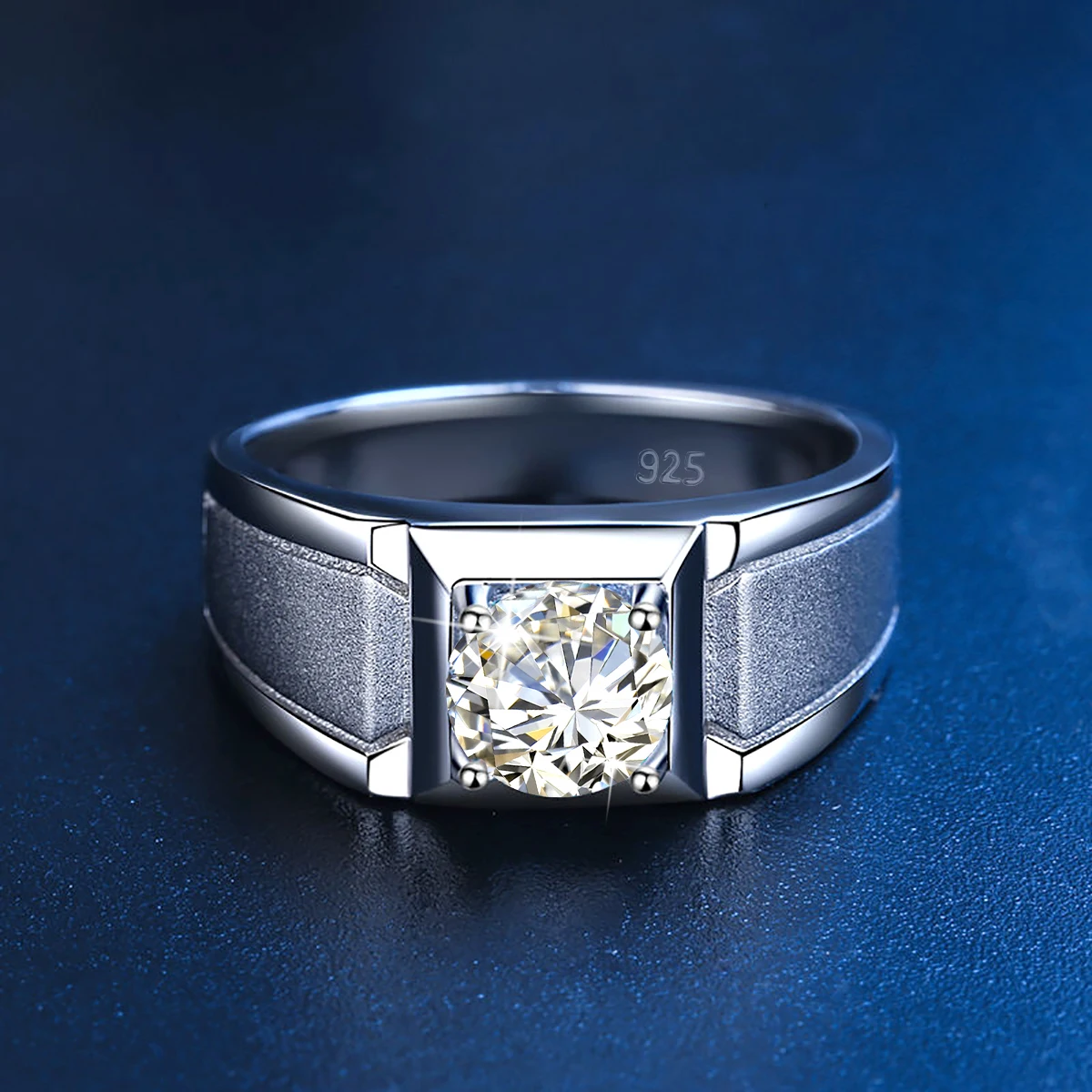 2 Carat Moissanite Rings For Men 925 Sterling Silver White Gold Plated Engagement Wedding Mens Jewellery 2025 Trend Gift Male