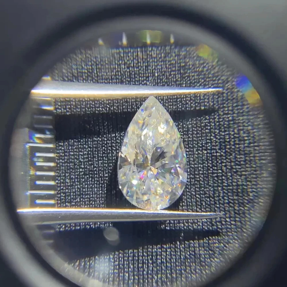 COSFIX 0.1-13ct Rare Pear Cut Moissanite Loose Stone Real D Color VVS1 Lab Grown Super White Certified Pear Moissanite Diamonds