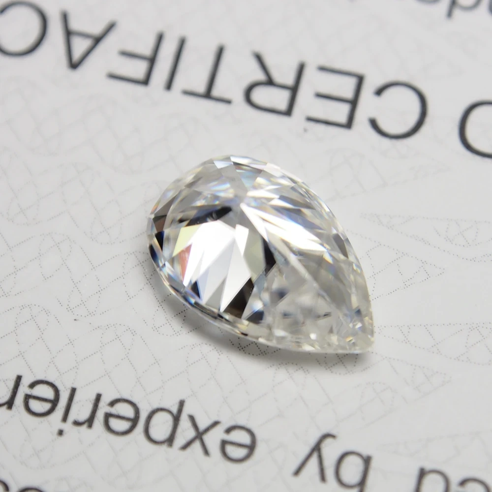 COSFIX 0.1-13ct Rare Pear Cut Moissanite Loose Stone Real D Color VVS1 Lab Grown Super White Certified Pear Moissanite Diamonds