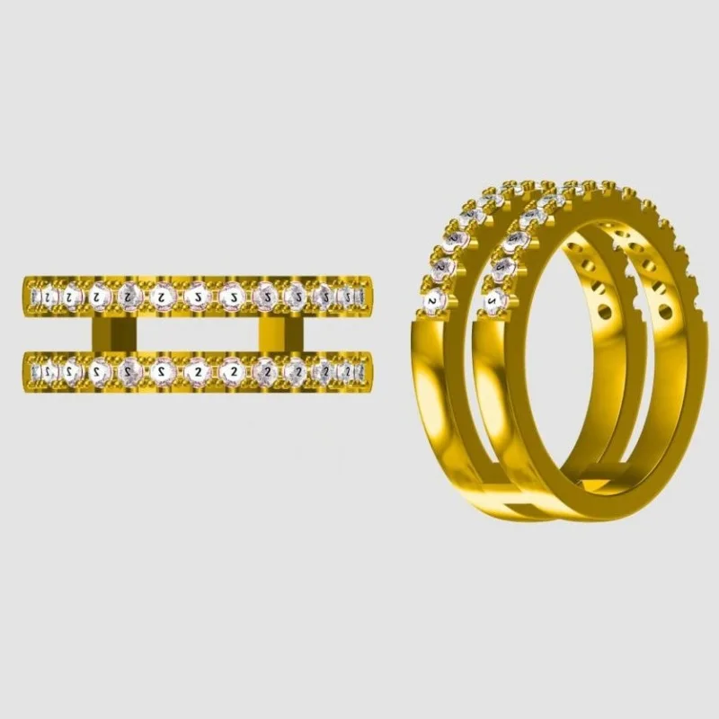 COSFIX Round Cut Moissanite Rings For Women 0.1ct-5ct Women Moissanite Row Ring Luxury 2023 Women's Full Moissanite Ring Gift