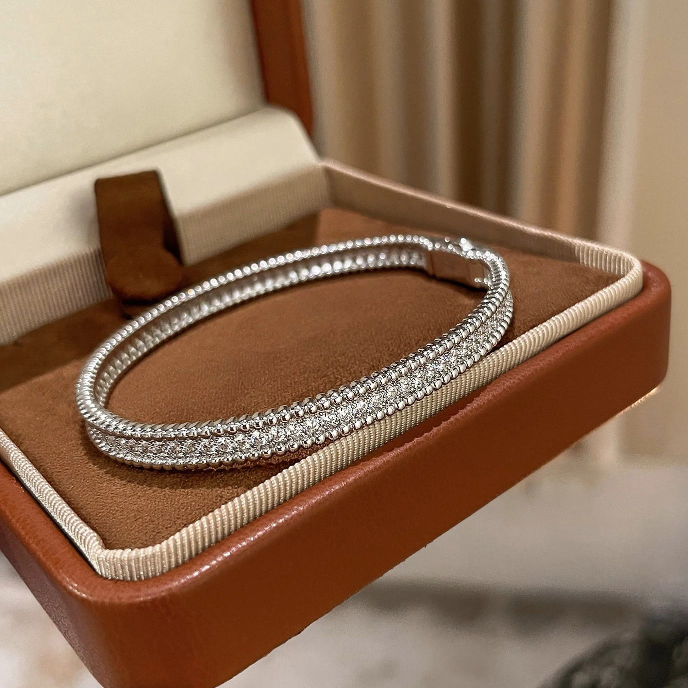 GXTRS 2mm Certified Moissanite Bangles For Women S925 Silver Trendy Wedding Party Bracelets 18K Gold Plated Fine Jewelry Gifts