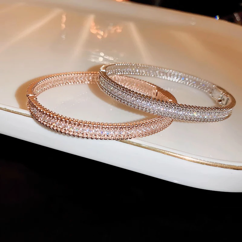 GXTRS 2mm Certified Moissanite Bangles For Women S925 Silver Trendy Wedding Party Bracelets 18K Gold Plated Fine Jewelry Gifts