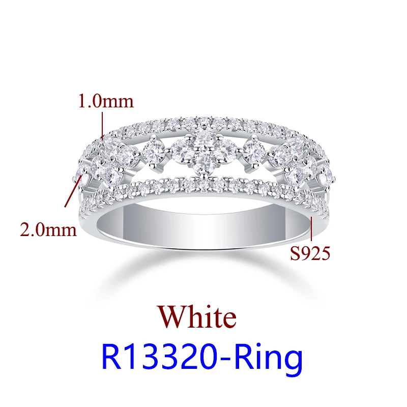 DJMAX Luxury Moissanite Rings for Women Engagement Original 925 Sterling Silver Jewelry Women's Moissanite Diamond Ring New
