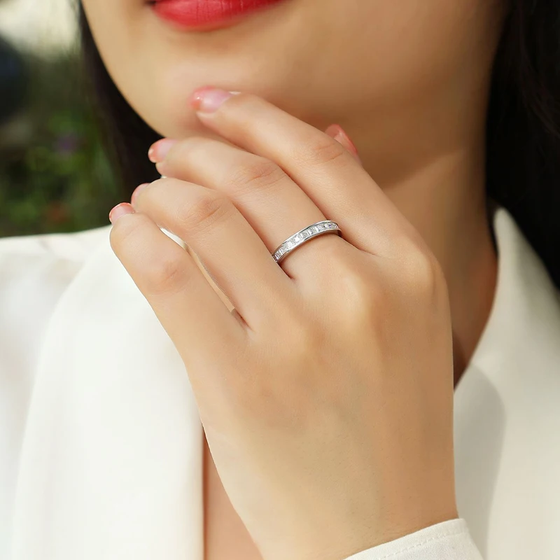 DJMAX Luxury Moissanite Rings for Women Engagement Original 925 Sterling Silver Jewelry Women's Moissanite Diamond Ring New