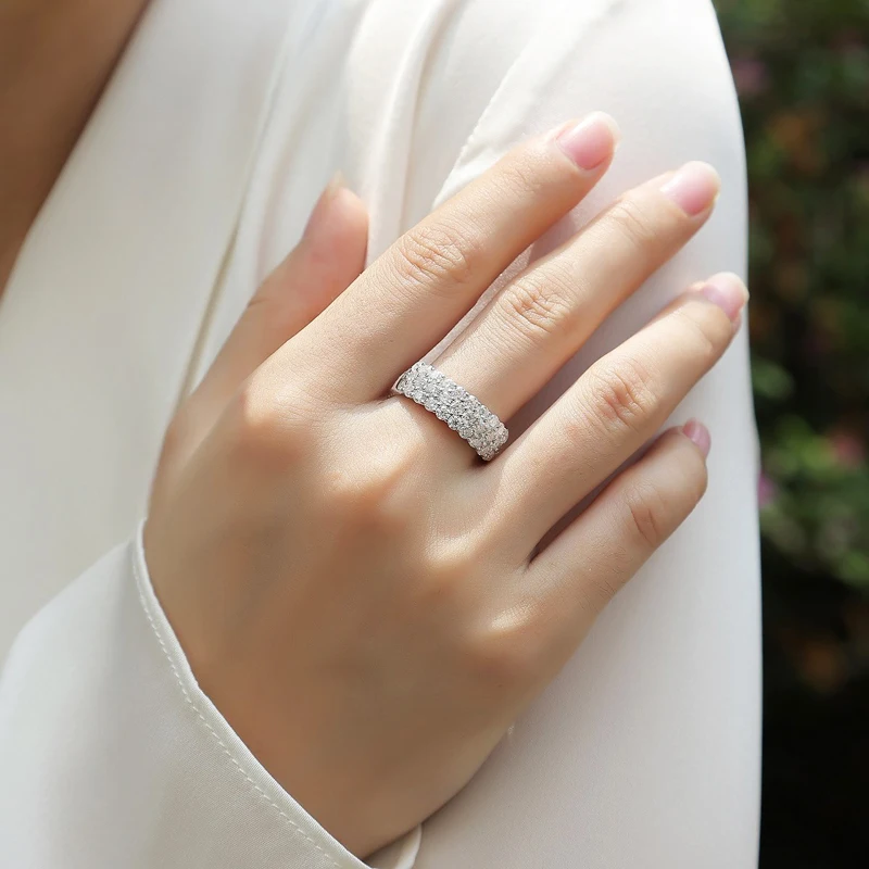 DJMAX Luxury Moissanite Rings for Women Engagement Original 925 Sterling Silver Jewelry Women's Moissanite Diamond Ring New