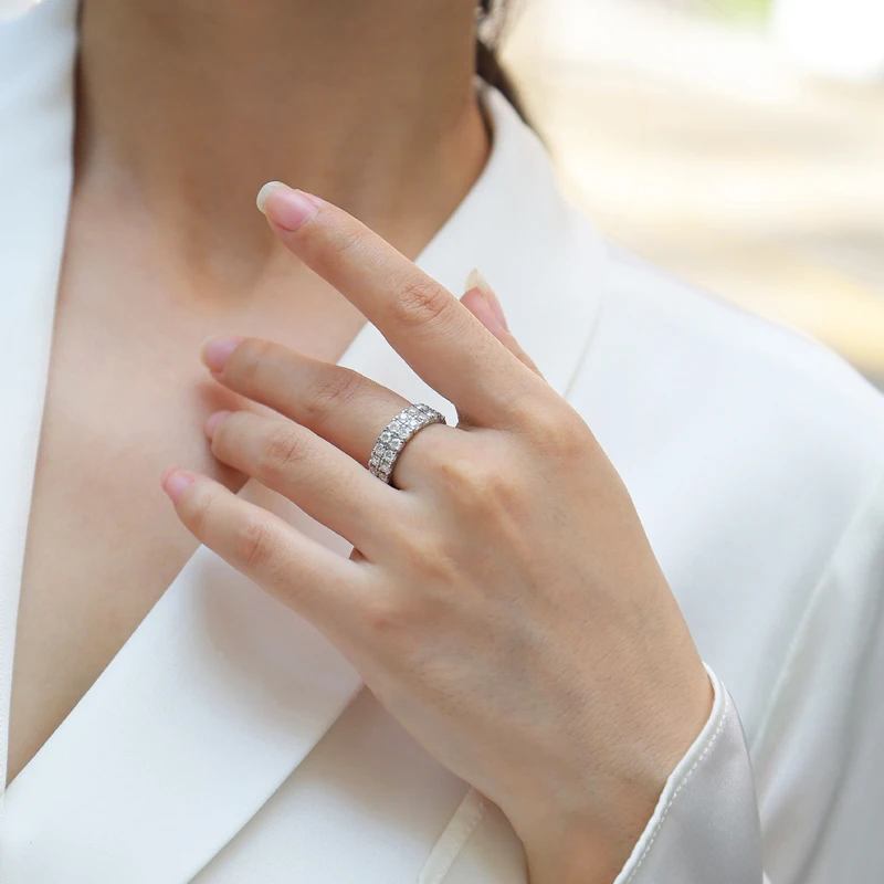 DJMAX Luxury Moissanite Rings for Women Engagement Original 925 Sterling Silver Jewelry Women's Moissanite Diamond Ring New