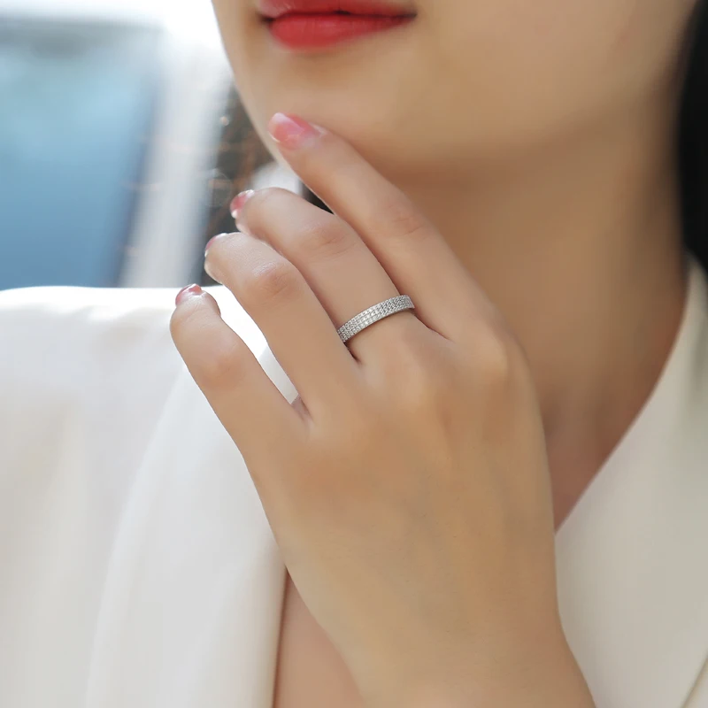 DJMAX Luxury Moissanite Rings for Women Engagement Original 925 Sterling Silver Jewelry Women's Moissanite Diamond Ring New