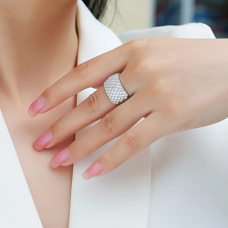 DJMAX Luxury Moissanite Rings for Women Engagement Original 925 Sterling Silver Jewelry Women's Moissanite Diamond Ring New