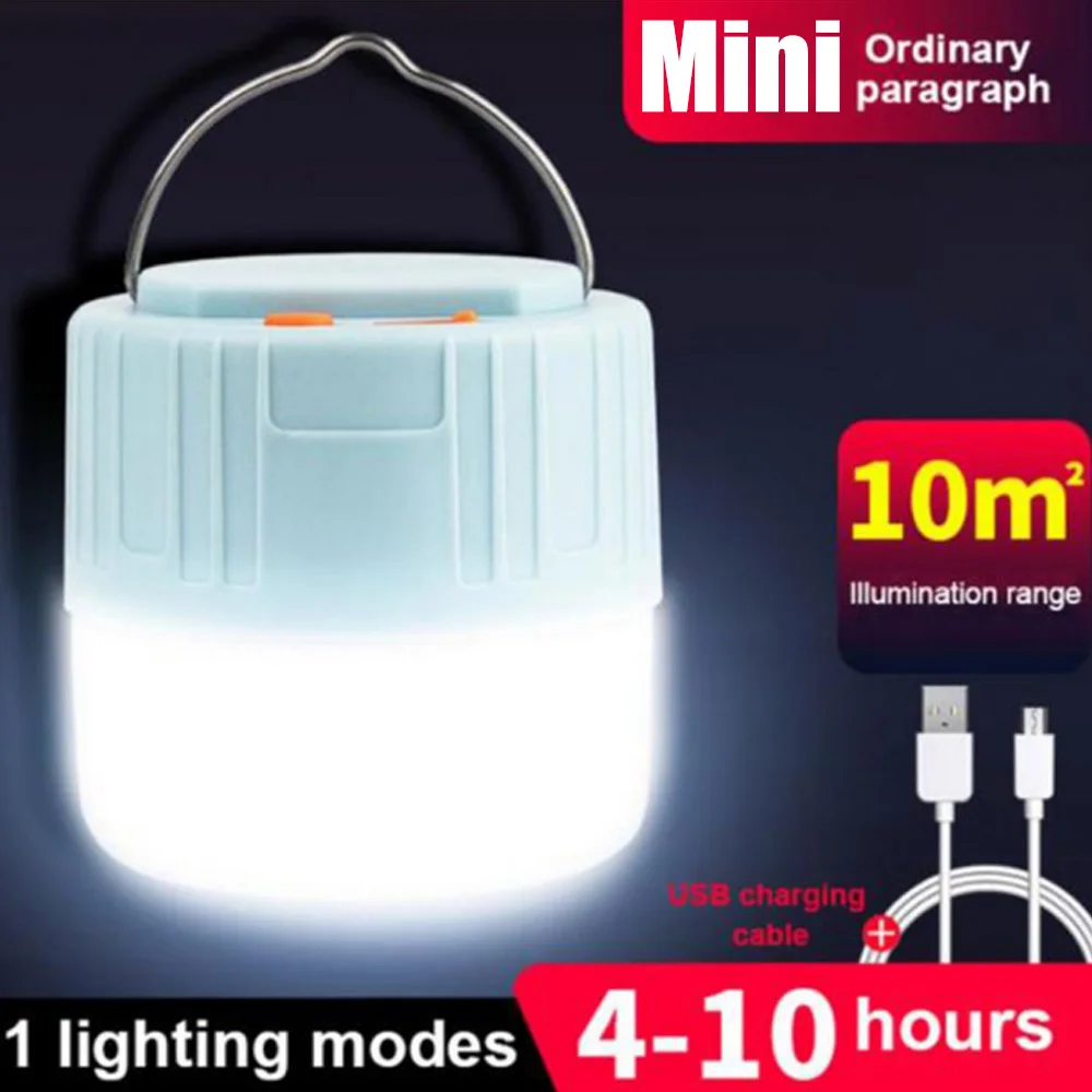 LED Camping Light Rechargeable Waterproof Portable Outdoor Hiking Emergency Lights Bright Tent Lamp Lantern Flashlight Camping