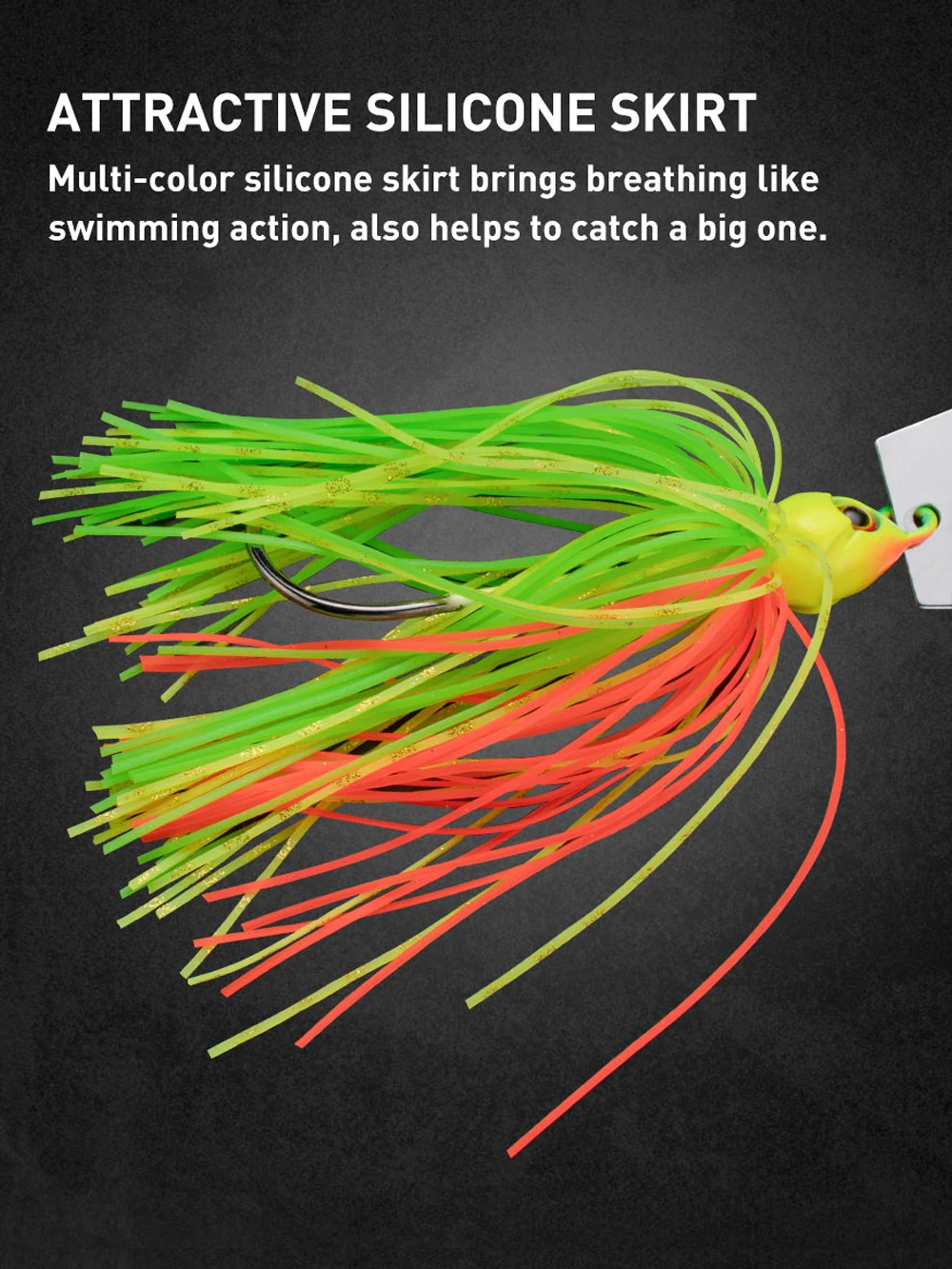 2Pcs Spinner Bait 7g/9g/12g/14g/21g Fishing Lures Kit Pesca Chatter Weedless Metal Blade Rubber Jig Head Hook Wire Spinnerbait