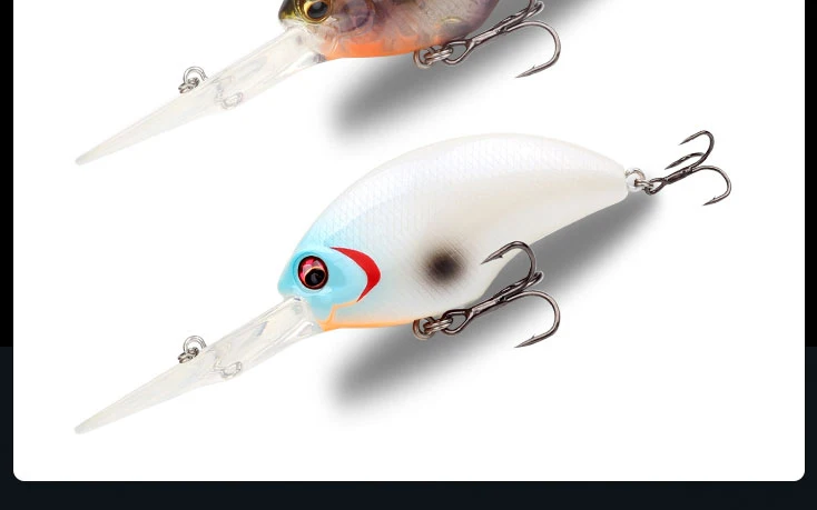 LETOYO 12.5g 52mm Crank Fishing Bait Floating Crankbait Wobbler Pike Bass Lure Artificial Bait