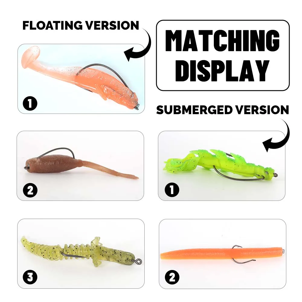 ZUKIBO 10PCS Worm Lure Weight Insert Fishing Sinkers 0.6/0.9/1.3/1.8/2.2/2.6g Nail Sinker Used Carp Fishing Accessories