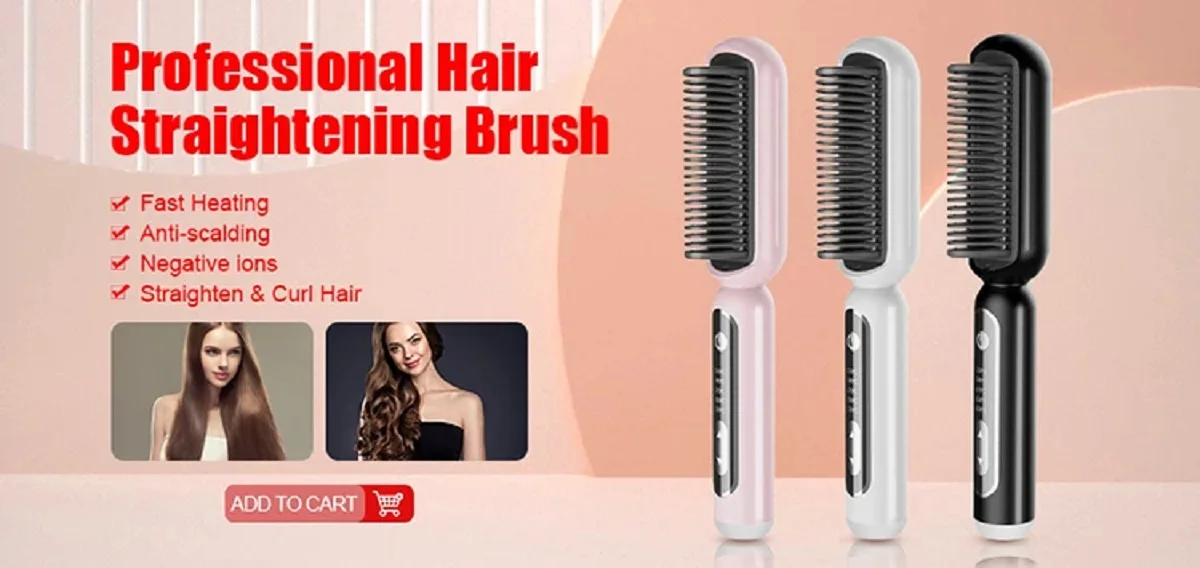 Electric Ceramic Mini Hair Straightener Unisex Portable Flat Iron Wet/Dry Straightening Curling Irons Black FastHeat Hair Curler