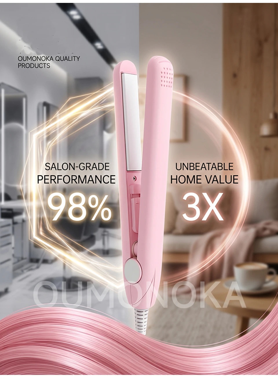 New Curling Iron Mini Hair Straightener Iron Ceramic Straightening Styling Tools Hair Curler Flat Iron Beard Straightener