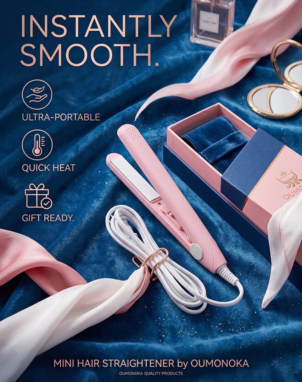 New Curling Iron Mini Hair Straightener Iron Ceramic Straightening Styling Tools Hair Curler Flat Iron Beard Straightener