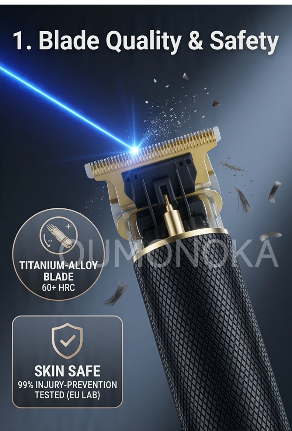 Professional  Carving Hair Clipper Hair Cutting Machine Barber Rechargeable Metal Haircut Machine Clipper for Men Hair Trimmer