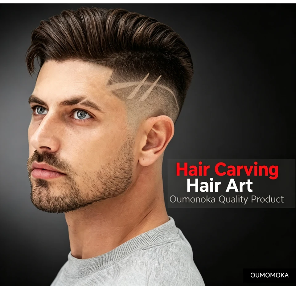 Professional  Carving Hair Clipper Hair Cutting Machine Barber Rechargeable Metal Haircut Machine Clipper for Men Hair Trimmer