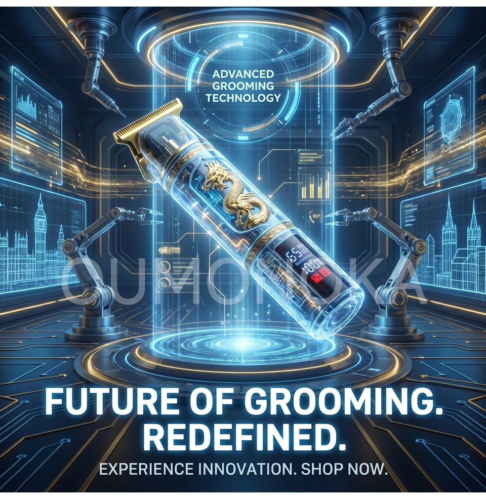 Professional  Carving Hair Clipper Hair Cutting Machine Barber Rechargeable Metal Haircut Machine Clipper for Men Hair Trimmer