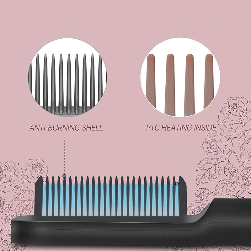 Trending Products 2024 Hair Dryer Comb Curling Irons Beauty Products for Women Hair Brushes Fast Heating Hair Straightener Comb