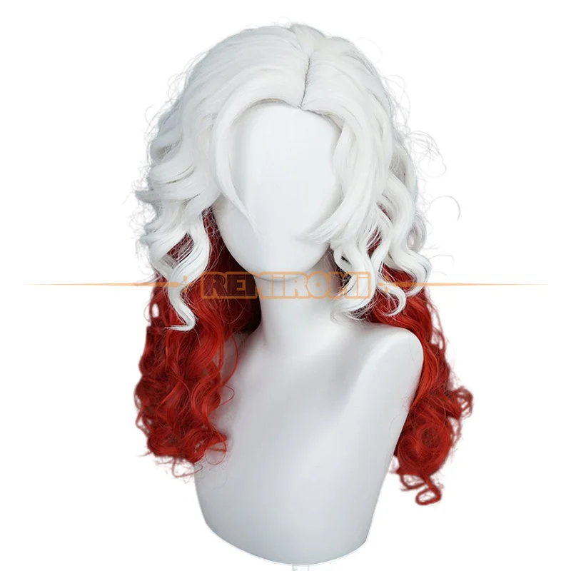Rogue Cosplay Wig Anna Marie Wine Red Long Fluffy Curls Rogue X-Men Evolution Heat Resistant + Wig Cap for Halloween
