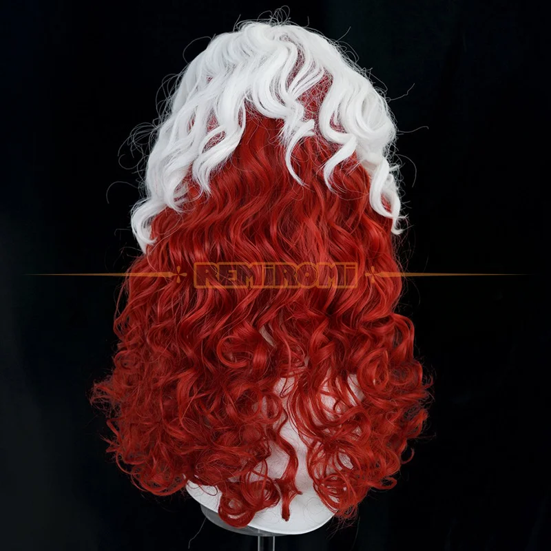 Rogue Cosplay Wig Anna Marie Wine Red Long Fluffy Curls Rogue X-Men Evolution Heat Resistant + Wig Cap for Halloween