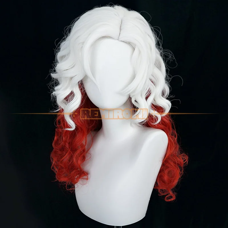 Rogue Cosplay Wig Anna Marie Wine Red Long Fluffy Curls Rogue X-Men Evolution Heat Resistant + Wig Cap for Halloween