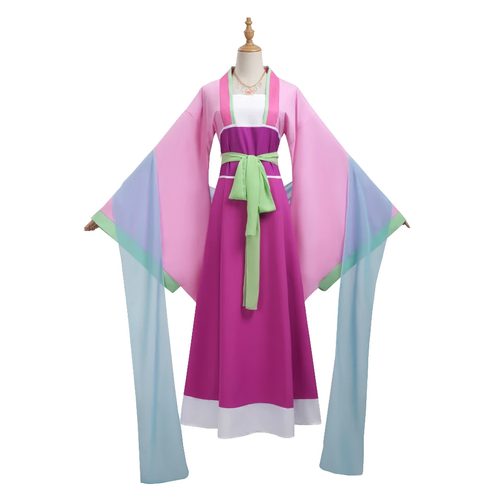 Maomao Cosplay Costume Wig Anime The Apothecary Mao Mao Plus Size Pink Dress Halloween Carnival Party for Women Lady