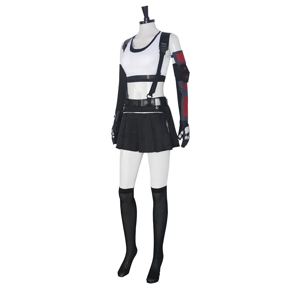 Tifa Lockhart Cosplay Costume Carnival Uniform Wig Anime Halloween Costumes Women Game