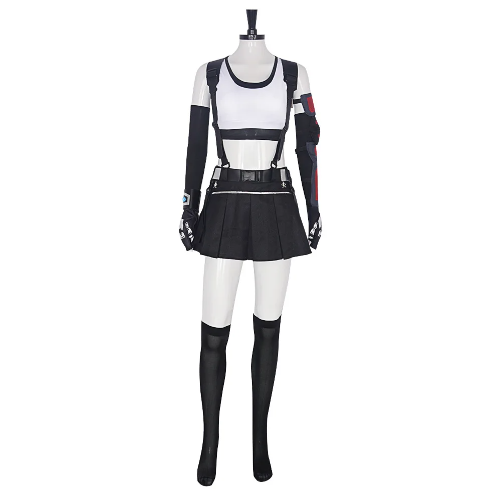 Tifa Lockhart Cosplay Costume Carnival Uniform Wig Anime Halloween Costumes Women Game