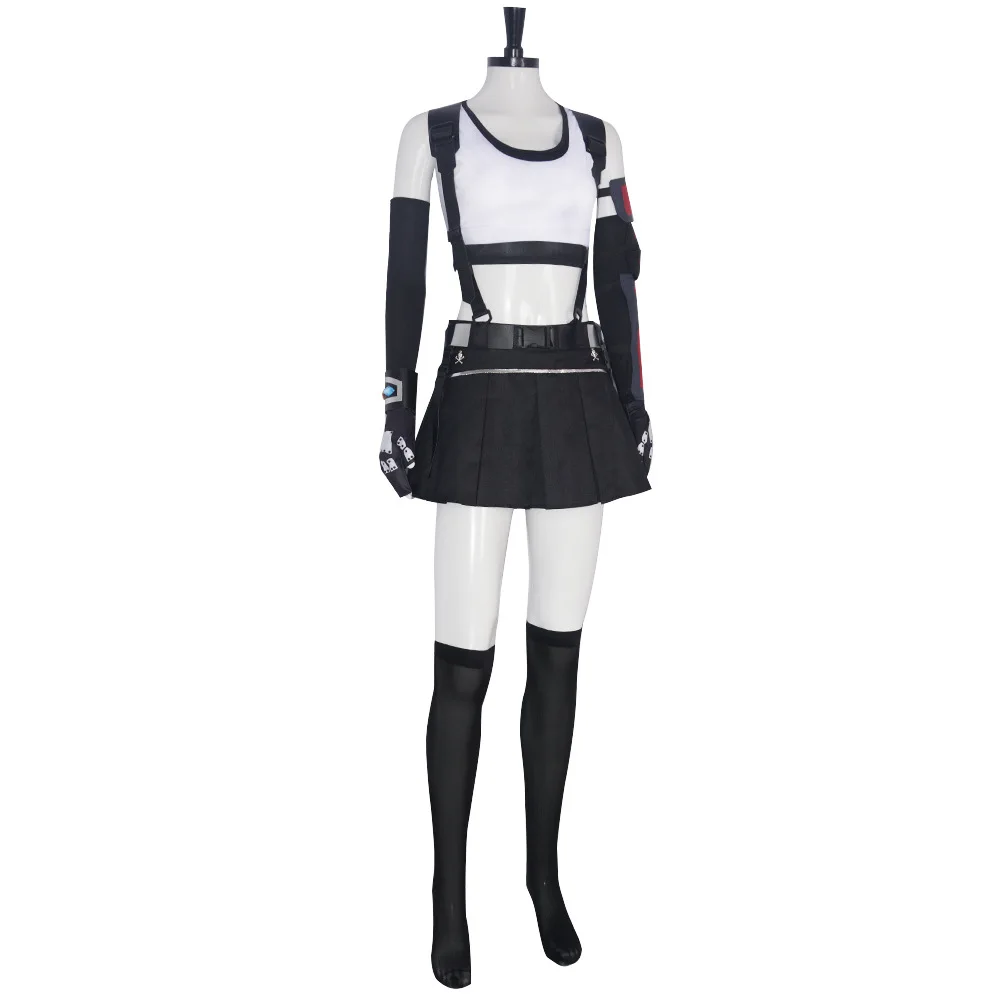 Tifa Lockhart Cosplay Costume Carnival Uniform Wig Anime Halloween Costumes Women Game