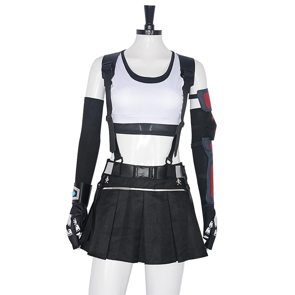 Tifa Lockhart Cosplay Costume Carnival Uniform Wig Anime Halloween Costumes Women Game