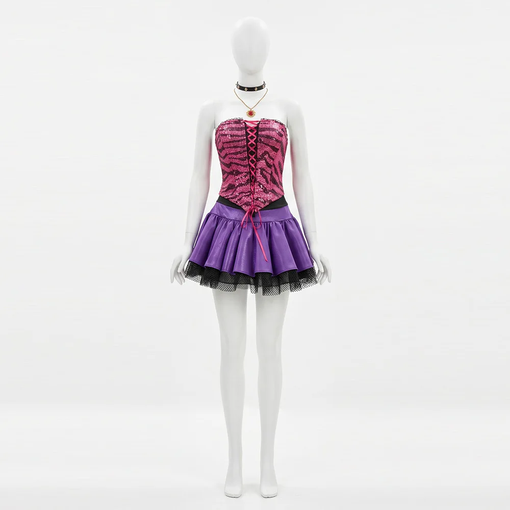 Clawdeen Wolf Cosplay Costumes Anime Monster School Role Play Uniform Halloween Carnival Party Dress For Women