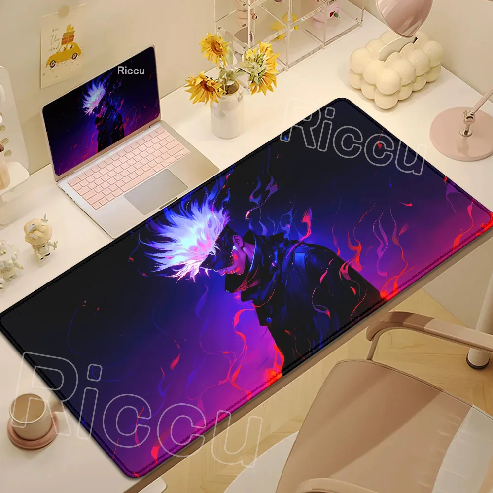 Anime Jujutsu Kaisen Mouse Pad Cool Gojo Satoru Large Gaming Mousepad Gamer Laptop Keyboard Mice Mat Computer 900×400mm Desk Mat
