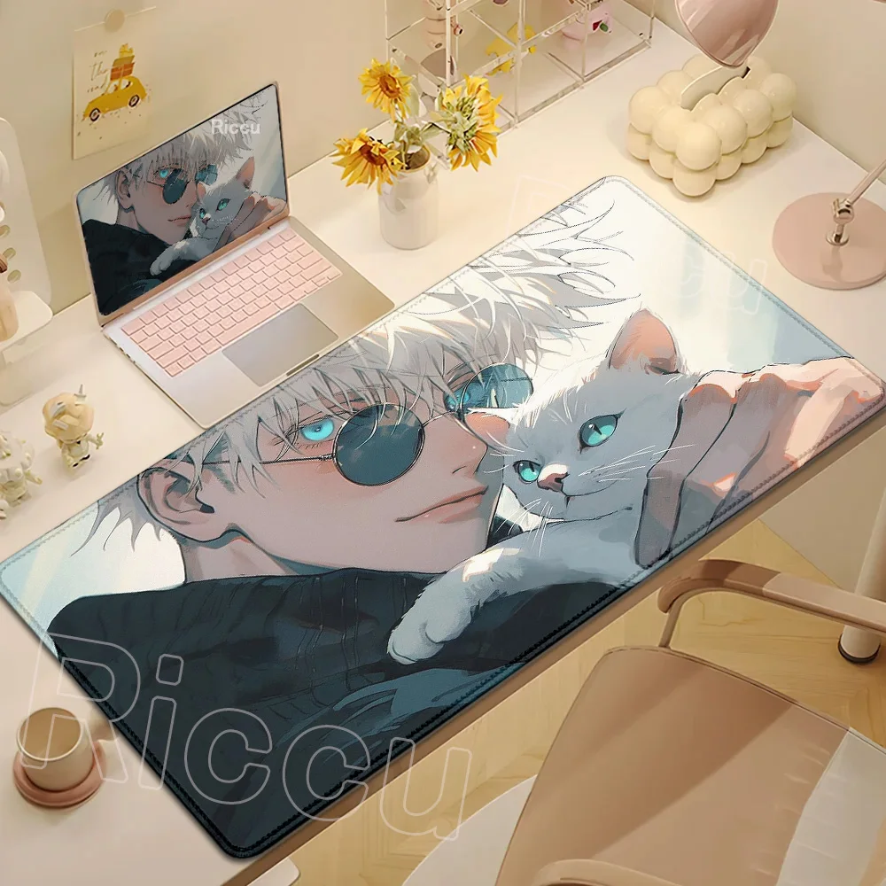 Anime Jujutsu Kaisen Mouse Pad Cool Gojo Satoru Large Gaming Mousepad Gamer Laptop Keyboard Mice Mat Computer 900×400mm Desk Mat