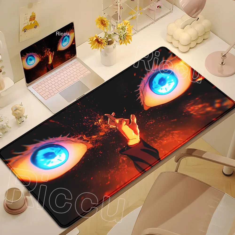Anime Jujutsu Kaisen Mouse Pad Cool Gojo Satoru Large Gaming Mousepad Gamer Laptop Keyboard Mice Mat Computer 900×400mm Desk Mat