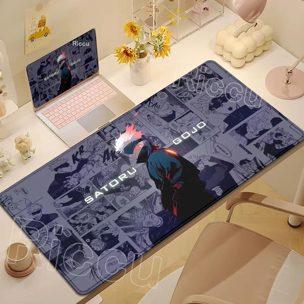 Anime Jujutsu Kaisen Mouse Pad Cool Gojo Satoru Large Gaming Mousepad Gamer Laptop Keyboard Mice Mat Computer 900×400mm Desk Mat