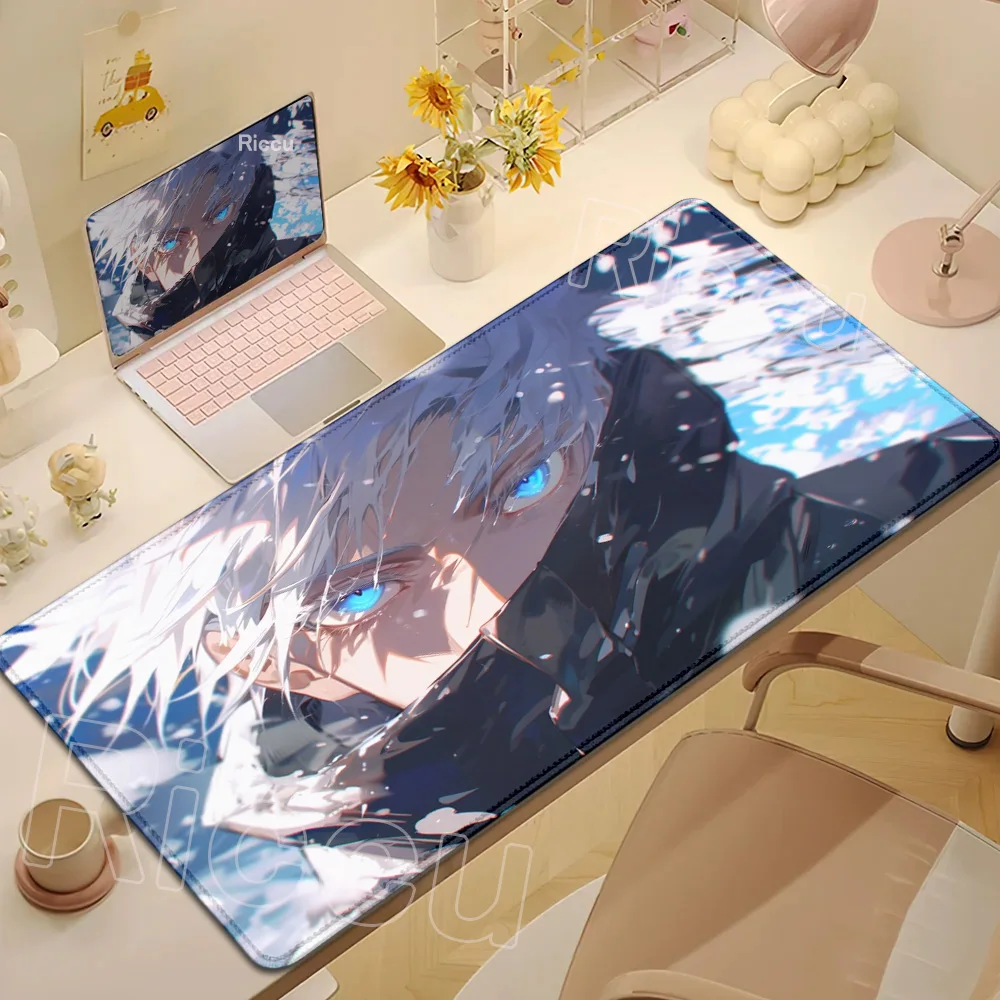 Anime Jujutsu Kaisen Mouse Pad Cool Gojo Satoru Large Gaming Mousepad Gamer Laptop Keyboard Mice Mat Computer 900×400mm Desk Mat