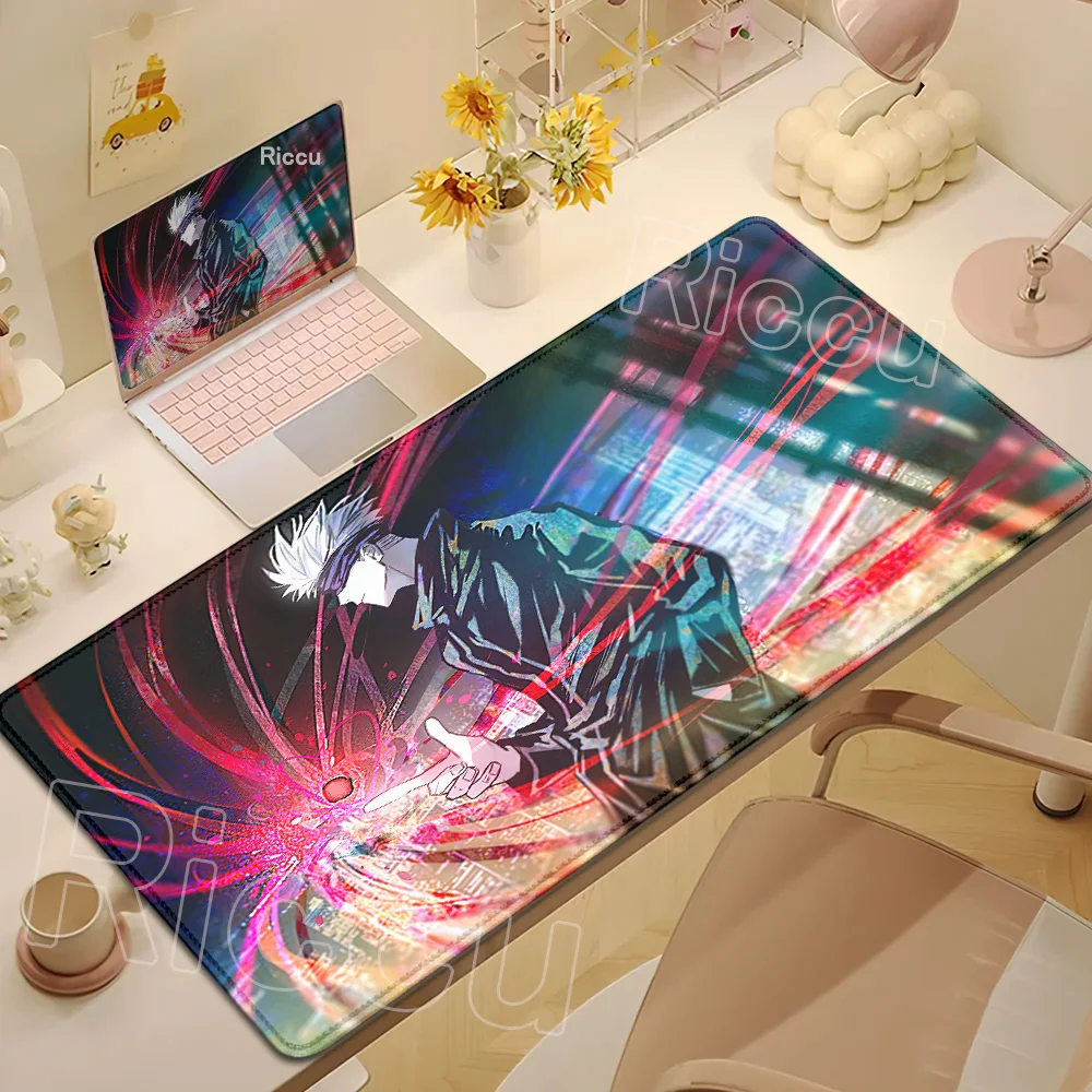 Anime Jujutsu Kaisen Mouse Pad Cool Gojo Satoru Large Gaming Mousepad Gamer Laptop Keyboard Mice Mat Computer 900×400mm Desk Mat