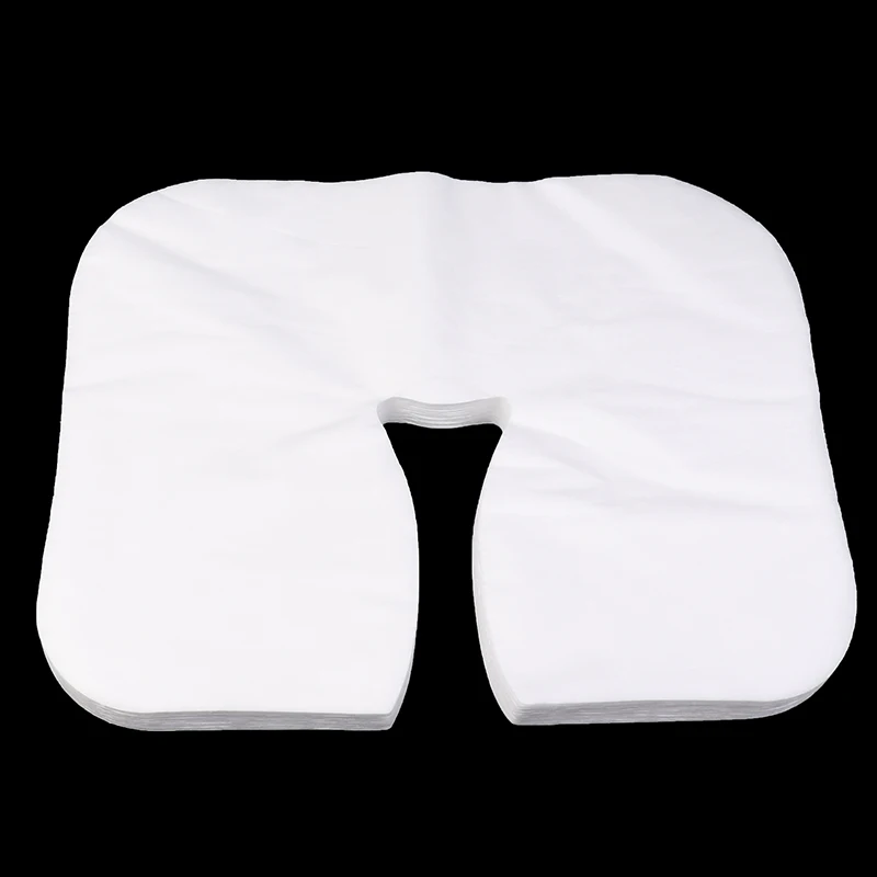 100/200Pcs SPA Face Massage Pad Beauty Salon Massage Headrest Pad Disposable Cotton Pillow Towel Cover Face Skin Care Tool