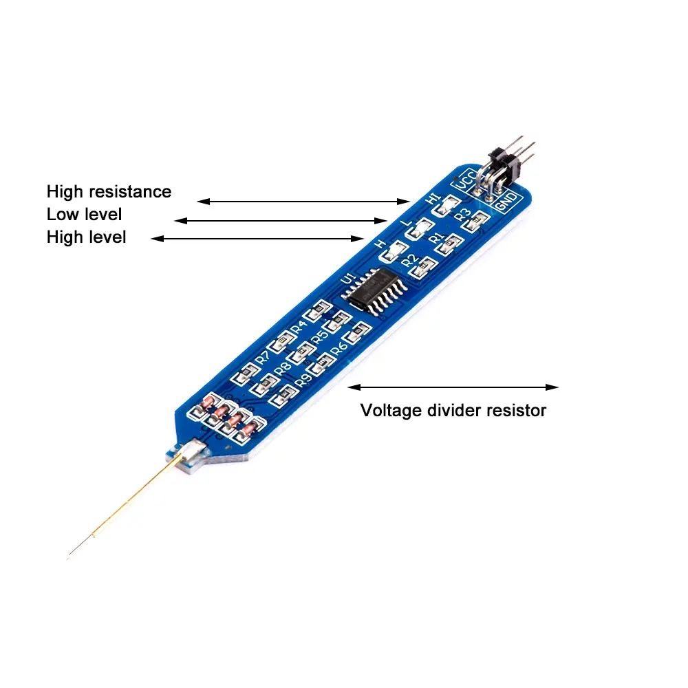 5V 3.3V Logic Tester Pen High Low Level Tester Digital Circuit Debugger Logic Pulser Analyzer Detecting Probe with Dupont Line