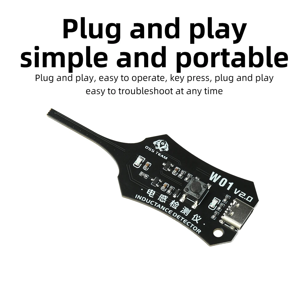 Smart Induction Tester for Mobile Phone Motherboard Coil Fault Detection with Type-C Interface Rapid Troubleshooting Tool