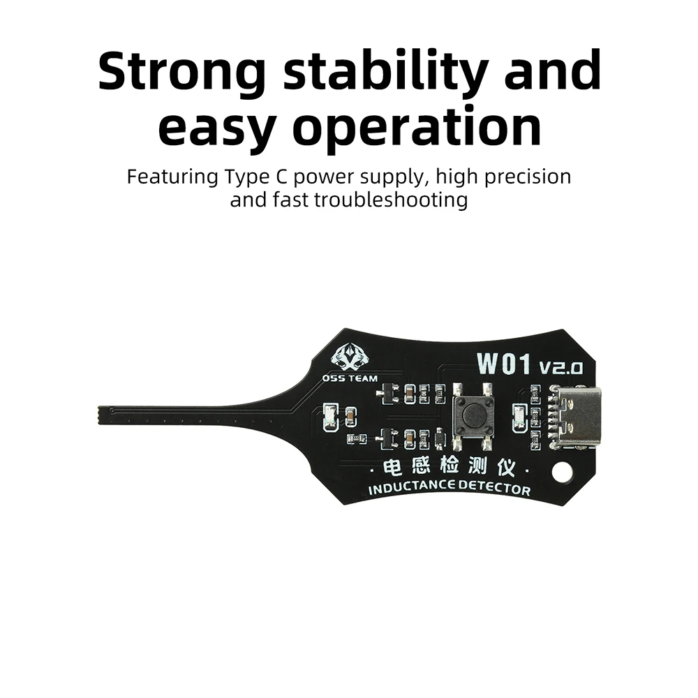 Smart Induction Tester for Mobile Phone Motherboard Coil Fault Detection with Type-C Interface Rapid Troubleshooting Tool