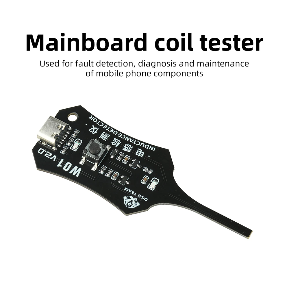 Smart Induction Tester for Mobile Phone Motherboard Coil Fault Detection with Type-C Interface Rapid Troubleshooting Tool