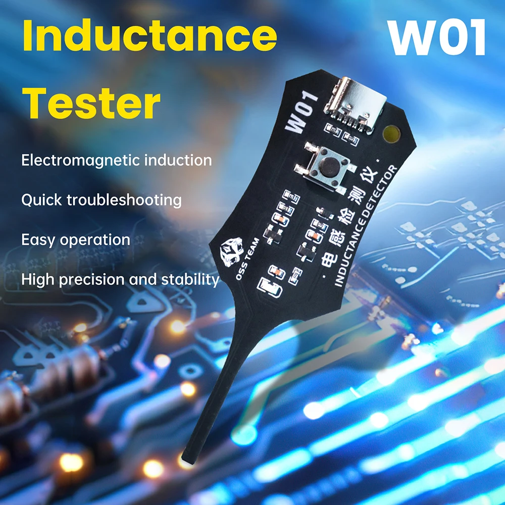 Inductance Tester Mainboard Coil Inductance Detector Tool Repair Electromagnetic Induction Quick Fault Check Type C Interface